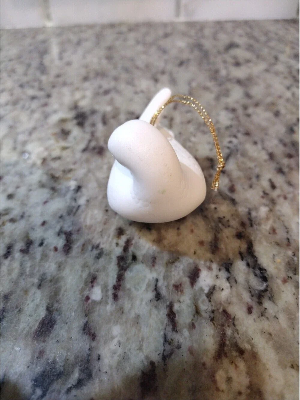 Vintage Santa's Dove Porcelain Sleeping Dove Ornament Christmas 3.5